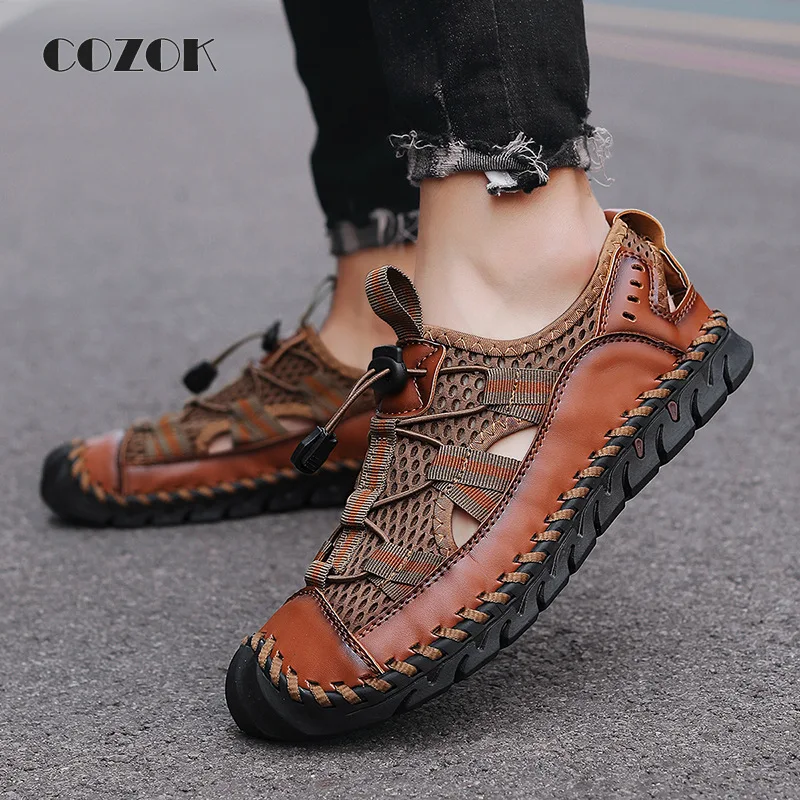 New Summer Shoes Men's Sandals Quick Drying Aqua Shoes Flats Outdoor Beach Sandals Breathable Seaside Footwear Non-slip