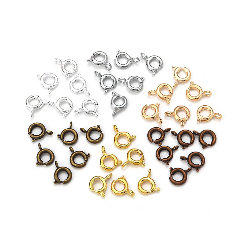 

10Pcs Lobster Clasp Hook Open Circle Jump Rings Jewelry Findings DIY Making Necklace bracelet Buckle Accessories