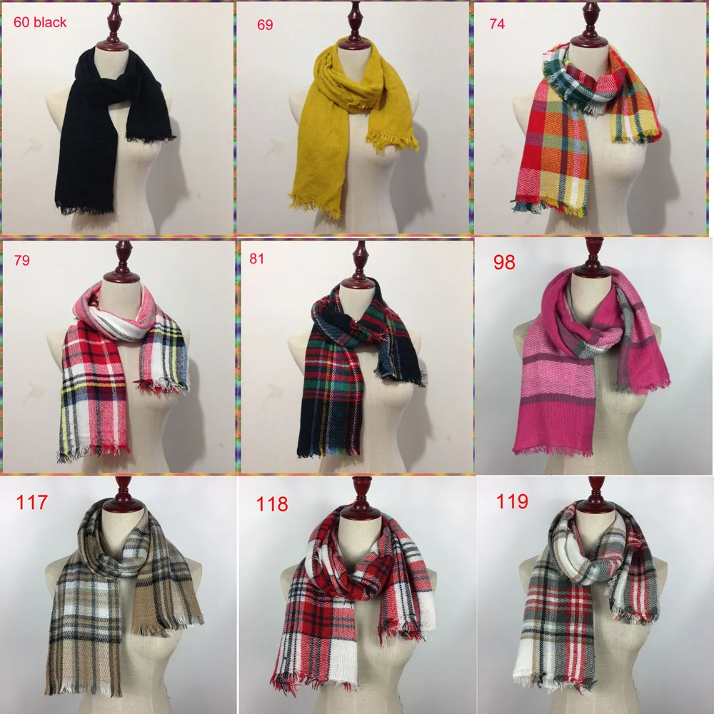 Акриловый шарф, шарф-одеяло, 300 цвета доступны для оптовой продажи! дизайн зимний кашемировый плед, шотландский женский красивый шарф