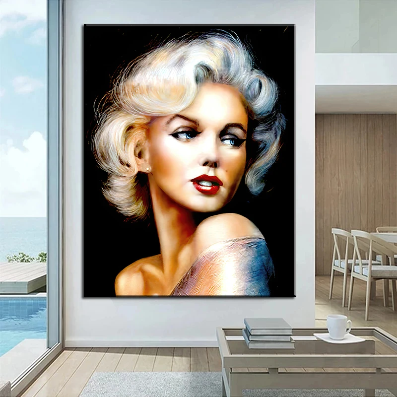 over het algemeen verbergen thuis Sexy Marilyn Monroe Canvas Painting Classic Movie Star Monroe Portrait  Figure Poster HD Print Canvas Wall Art Picture Home Decor|Painting &  Calligraphy| - AliExpress