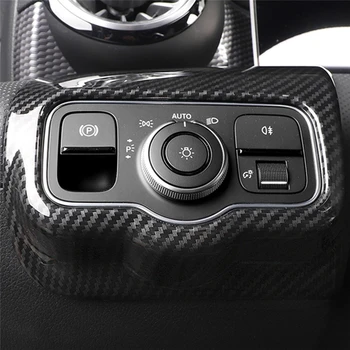 

CarManGo for Mersedes-benz A Class W177 V177 2019 Auto Car Front HeadLight Switch Trim Cover Frame Sticker Interior Accessories