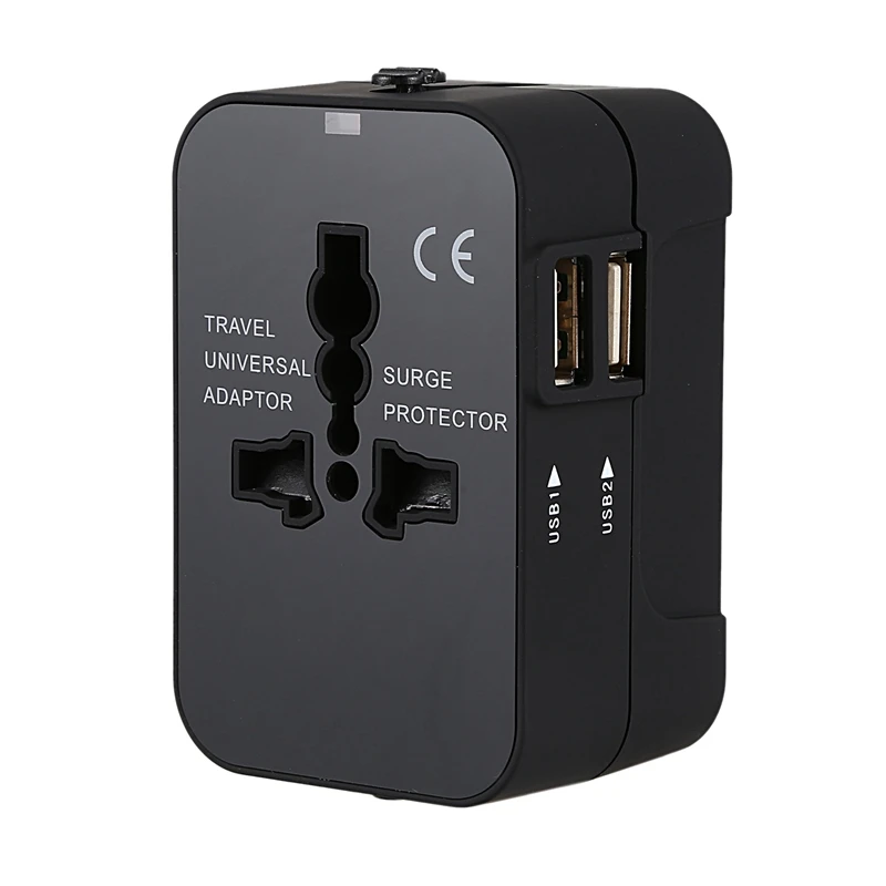 Универсальный дорожный адаптер Международный питания все-в-одном с 2.1A 2 Usb по