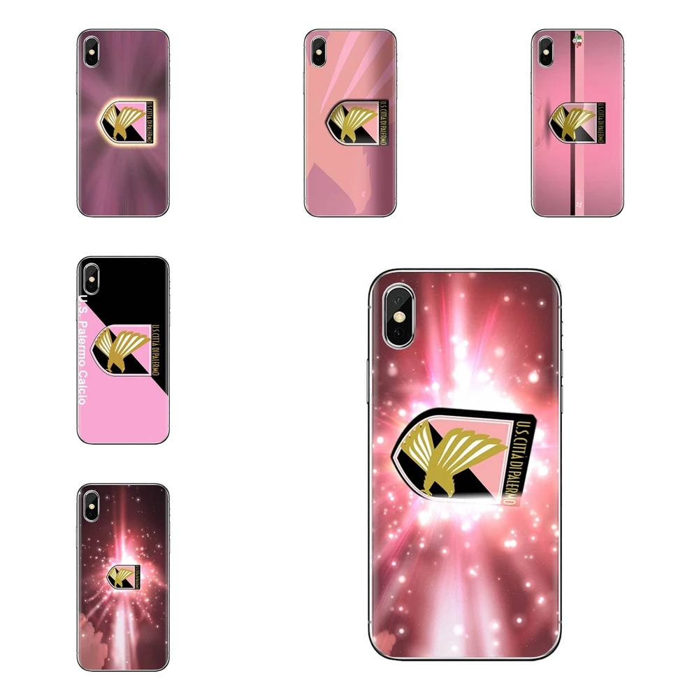 

For Huawei Mate Honor 4C 5C 5X 6X 7 7A 7C 8 9 10 8C 8X 20 Lite Pro Soft Transparent Cases Covers Pink Palermo FC Soccer Football