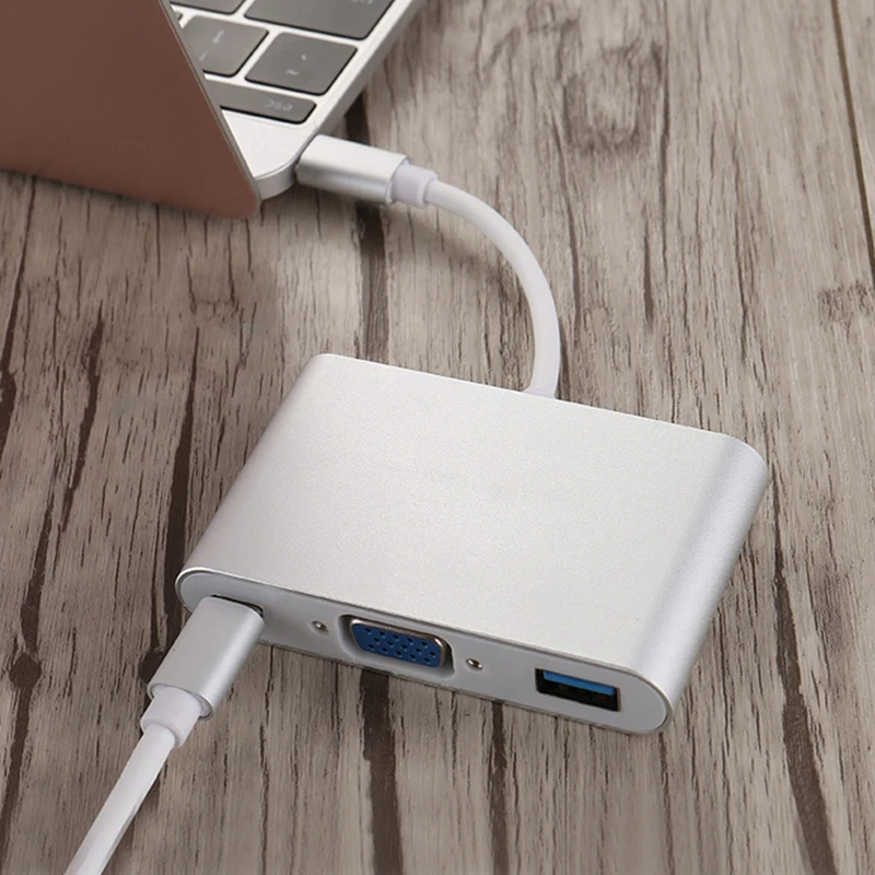 Тип C USB 3,1 до USB-C 4K HDMI USB 3,0 адаптер 3 в 2 хаб для Apple Macbook