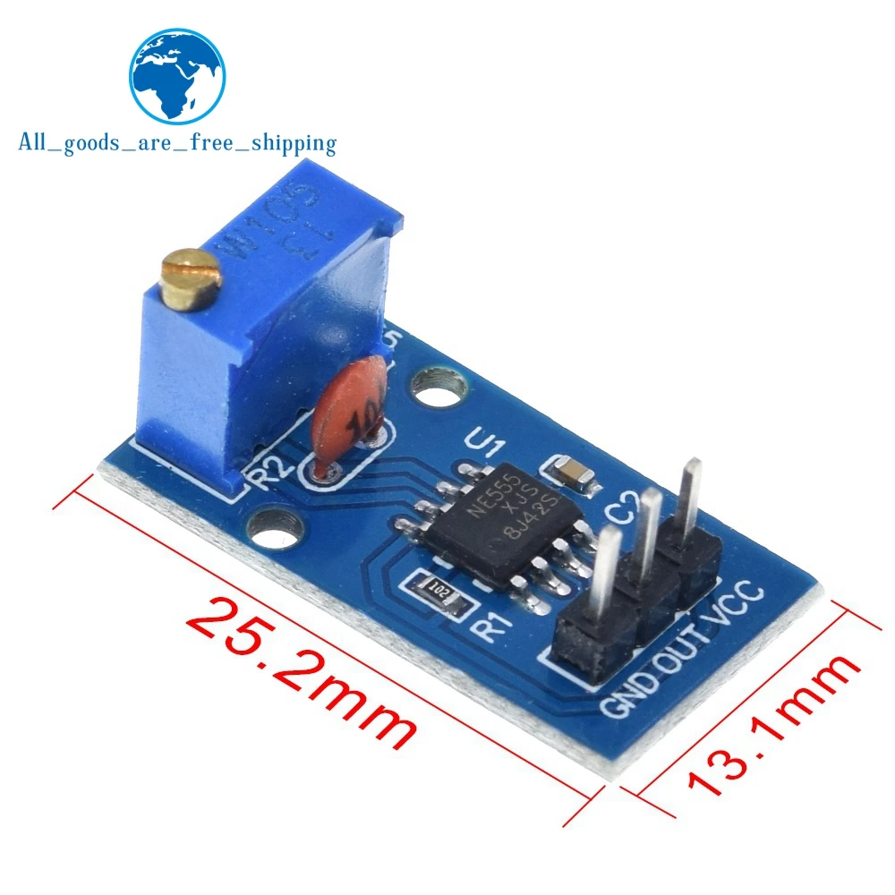 TZT NE555 Регулируемый Частотный импульсный генератор модуль для Arduino Smart