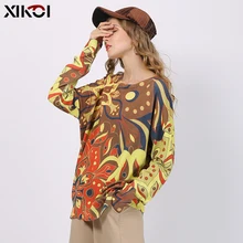 ^#Cheap XIKOI Basic Oversized Print Sweater Women Autumn Winter O-neck Pullovers Women Casual Knitted Jumper Long Sleeve Sweater Female ^#Cheap XIKOI Basic Oversized Print Sweater Women Autumn Winter O-neck Pullovers Women Casual Knitted Jumper Long Sleeve Sweater Female