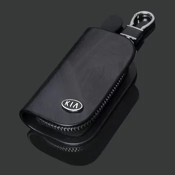 

Leather Car Remote Key Case Cover Wallet Shell Holder For KIA Sid Rio Soul Sportage Ceed Sorento Cerato K2 K3 K4 K5 Optima Forte