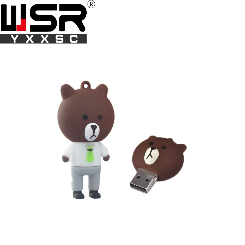 Мультфильм Rilakkuma угрюмый медведь usb2.0 флеш-накопитель 32 Гб 64 Гб 128 ГБ высокоскоростной водонепроницаемый флеш-накопитель 4 ГБ 8 ГБ 16 ГБ лучший компьютерный подарок