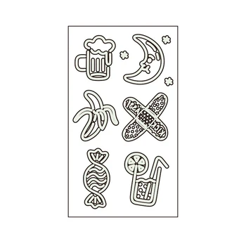 

Waterproof Temporary Luminous Tattoo Sticker Moon Banana Cup Candy Cartoon Band Aid Flash Tatoo Fake Tatto for Kids Women Men