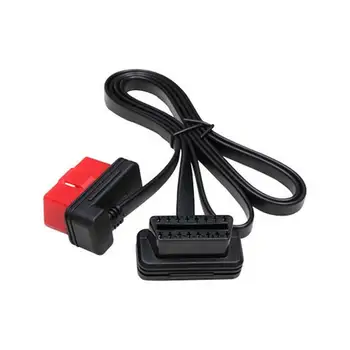 

110CM Flat Thin Noodle OBD2 Extension Cable ELM327 OBD16pin Convert Adapter Male Female Splitter Y Plug Car Diagnostic Connector