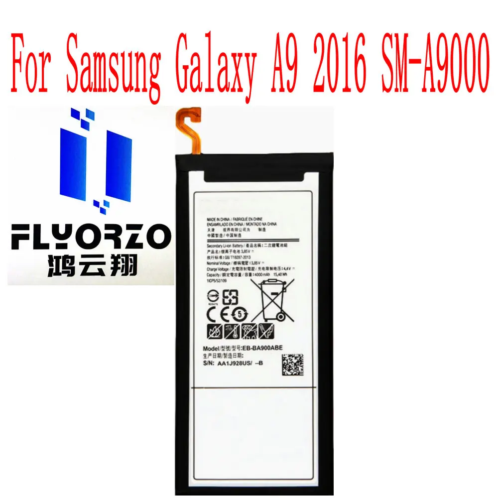 Совершенно новый высококачественный аккумулятор 4000mAh EB-BA900ABE для Samsung Galaxy A9 2016
