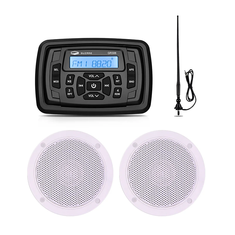 Водонепроницаемый радиоприемник Guzare для морской лодки MP3 плеер Bluetooth