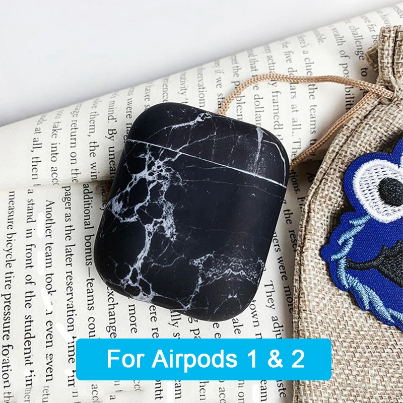 Black 1 YBD роскошный чехол с мраморным рисунком для AirPods цвета чехол для Apple Airpods Air Pods чехол Coque Funda для Airpod аксессуары - Цвет: Black 1