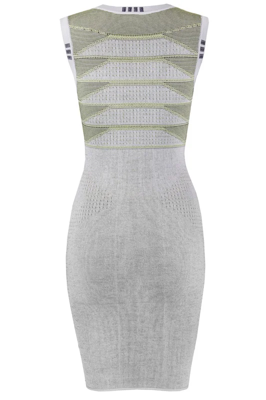 Vestido бандаж Curto подиумное модное женское высококачественное жаккардовое серое облегающее Бандажное платье знаменитостей