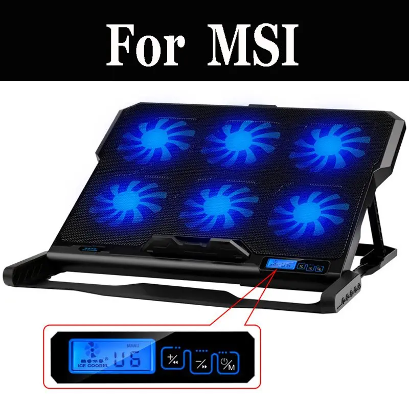 Laptop Cooling Cooler Pad Stand Usb Powered Two Fans For Msi 8rc P65