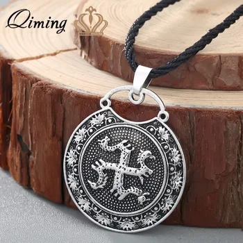 

QIMING 2020 Amulet Slavic Cletic Necklace Protective Healing Pendant Ancient Slavic Symbol Talisman Jewelry Men Necklace Collier