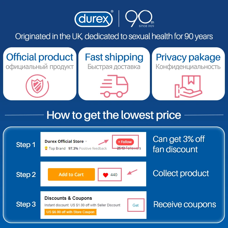 Durex Condoms XL 56mm Extra Large More Lubricant Thin Fitter Sex Toys Sleeve for Penis Cock Goods For Adults Intimate goods 6