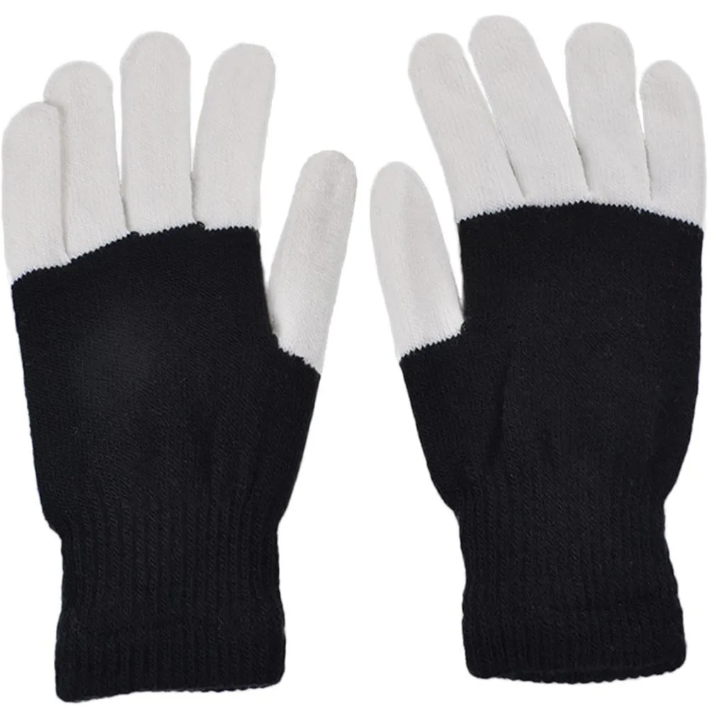 Детский светодиодный мигающий светящийся полный палец перчатки Хэллоуин танец Rave Вечерние перчатки реквизит