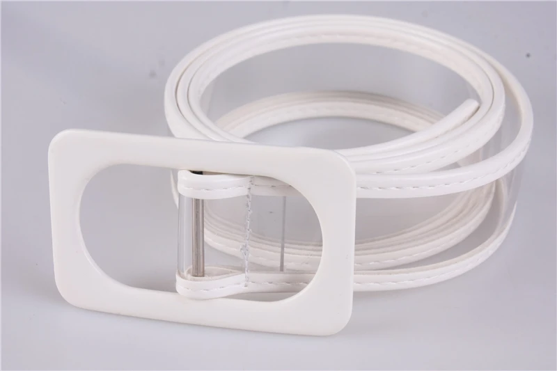 Transparent Belts For Women Fashion Square Buckle Leather Belt Jeans&Dress Match Waist Belt Waistband Hot Sales
