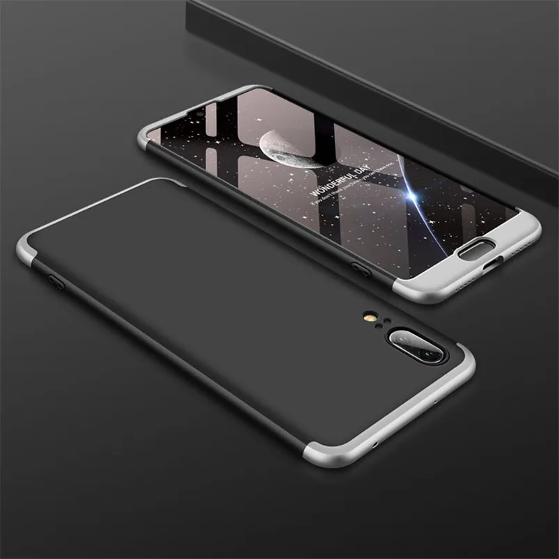 360 Полное покрытие для huawei P20 Lite чехол P9 P10 P30 Коврики 10 20 Lite рro 9 P Smart Nova 3 3i 4 Y6 Y7 Y9 Роскошный чехол - Цвет: Black and Sliver