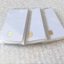 200 шт shippinig контактная IC перезаписываемый брелок для печати Sle4442 чип-карта FM4442 чип контактные; заготовки микросхемой чипом микропроцессорные карты работают на карточного принтера