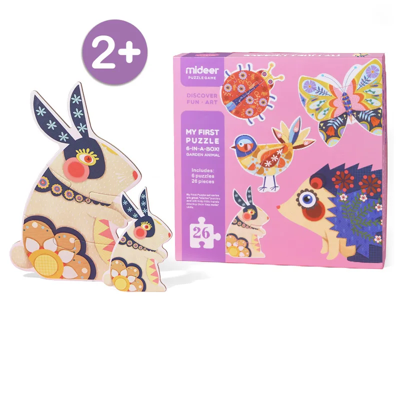 Лучшие 2+ детские игрушки бумажная головоломка доска 3D головоломка для детей Детские Мультяшные животные дорожные Пазлы обучающая игрушка для мальчиков и девочек - Цвет: b