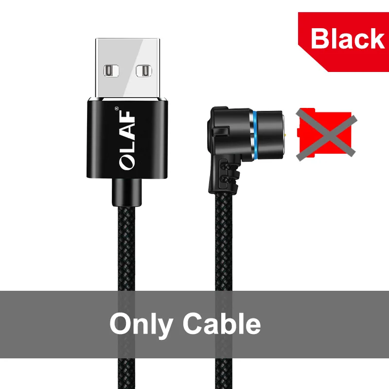 Only Cable Black Olaf 1 м Магнитный Micro USB кабель для iPhone samsung Android мобильный телефон Быстрая зарядка usb type C кабель магнитное зарядное устройство провод шнур - Цвет: Only Cable Black