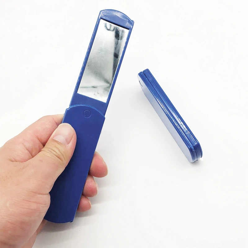 Folding Hair Brush Portable Travel Folding Anti-Static Hair Brush With Mirror Compact Pocket Size Comb Hair Salon Style