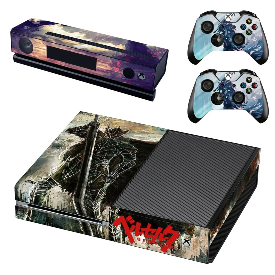 Baserk sticker s для Xbox one кожа Виниловая Наклейка Pegatinas Adesivos для Xbox one консоль Kinect два контроллера Skins