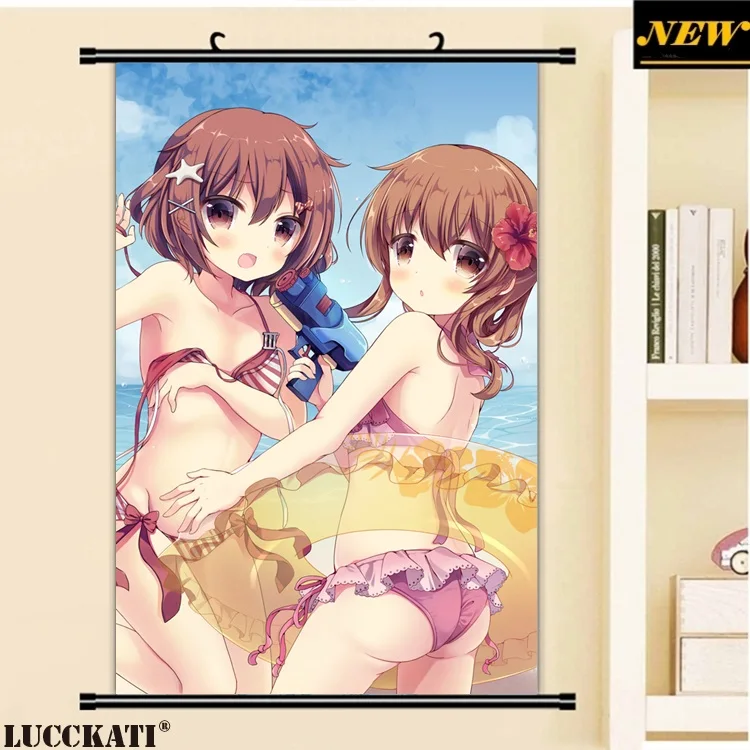 20yande.re 412410 ass bikini breast_hold gun ikazuchi_(kancolle) inazuma_(kancolle) kantai_collection loli mitsuki_ponzu swimsuits wardrobe_malfunction_副本