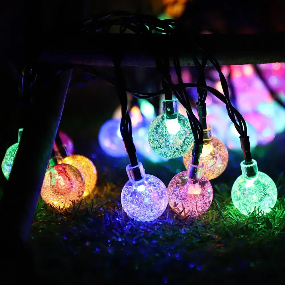 

Solar string lights Waterproof Multicolor Hanging Indoor/Outdoor Christmas Strip Lights for Bistro Backyard Market Party Decor