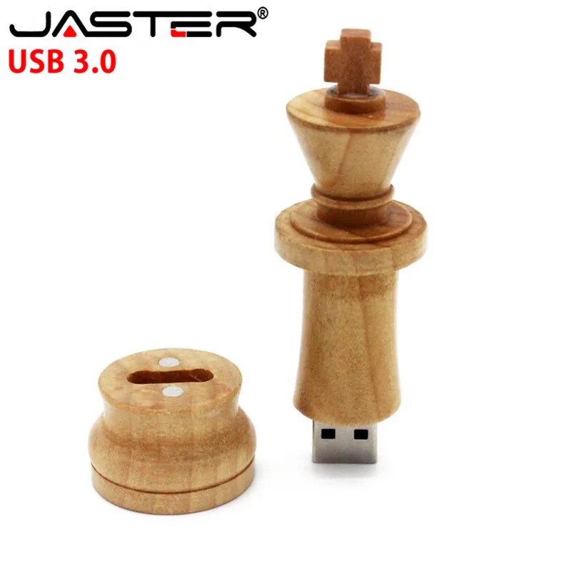 Деревянный международный шахматный USB флеш накопитель JASTER 3 0 Флэшка кленовый 4 ГБ