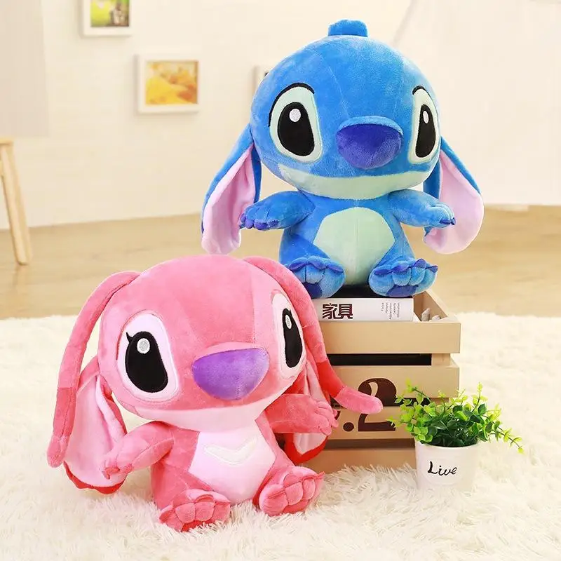 35-65cm Aoger Lilo & Stitch Stuffed Plush Doll Edition Stitch Rose Doll Creative Kawaii Pillow Toy Birthday Gift For Girl Kids