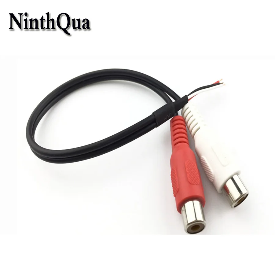 Удлинительный шнур NinthQua 1 шт. 20 см белый + красный гнездовой разъем RCA для