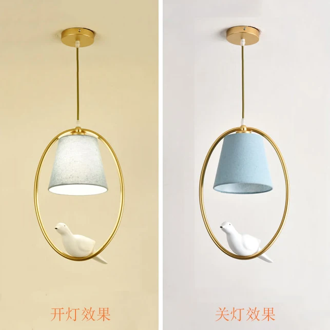 

modern led glass pendant light nordic dining room kitchen light bird designer hanging lamps home decor avize lustre lighting e27