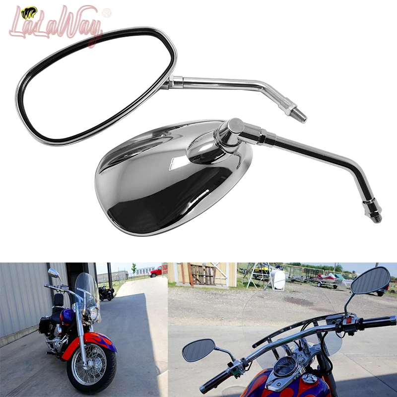 Универсальные мотоциклетные зеркала заднего вида 10 мм для скутера Honda Suzuki shadow Yamaha