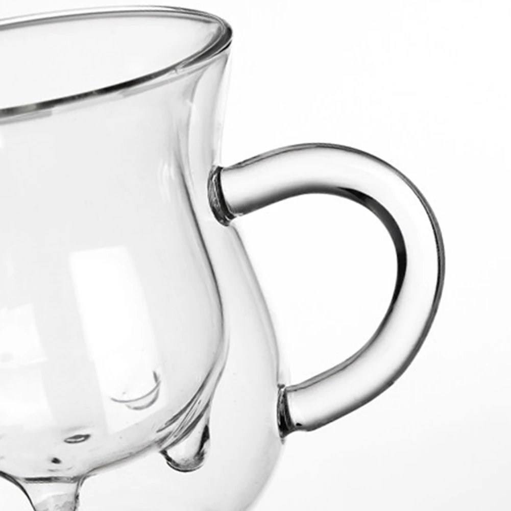 300 мл Двойная Стенка Прозрачный молоко кофе сок вода термостойкая Высокая боросиликатное стекло изоляционная чашка