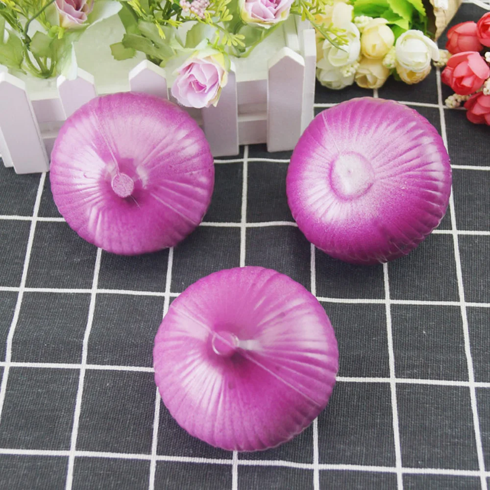 Vegetable Ornaments 5pcs High imitation artificial Fake onion model plastic fake simulated onion vegetable