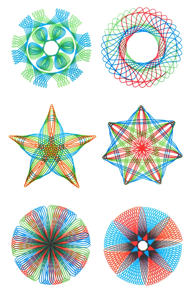

Multi-functional Children Spirograph Painting Kit Creative Drawing Fine Art Painting Template Ruler Educational Stationery Gift