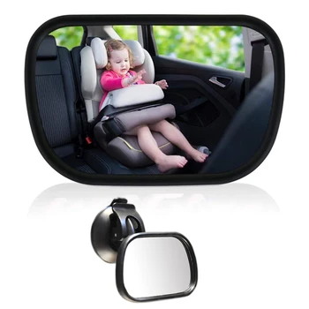 

Baby Safety Rearview Mirror Child observation mirror 360 Degree Adjustable Suction Cup on Windshield Baby Car Mirror