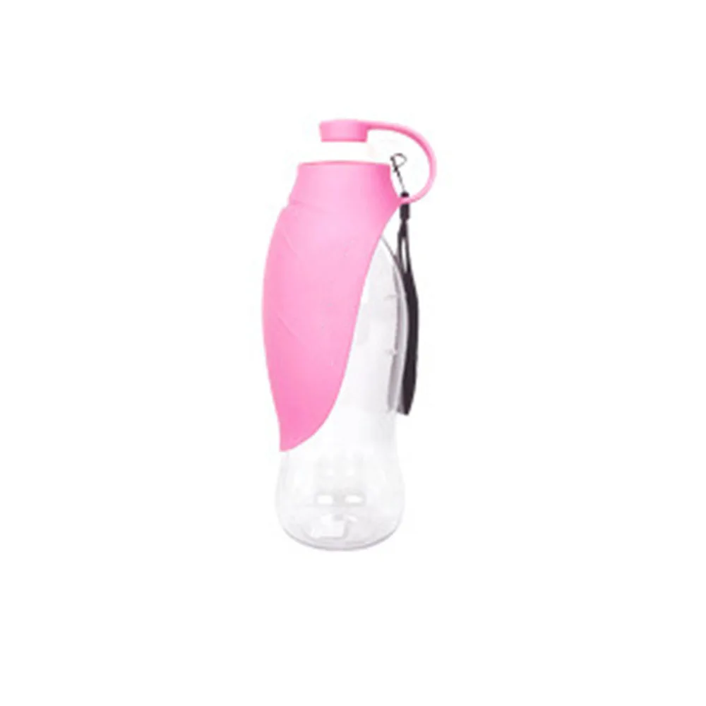 580ml Dog Water Bottle Pet Water Dispenser Feeder Container with Drinking Cup Bowl for Outdoor Hiking Travel