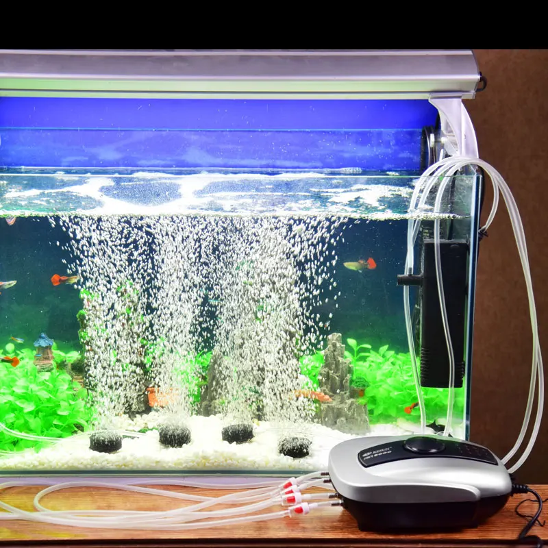 Ultra Stille Aquarium Luchtpomp Voor Aquarium Nano Luchtcompressor Met Bruissteentjes Buizen Hydrocultuur Pompen Zuurstof Pomp _ - AliExpress Mobile