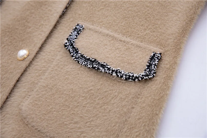 [EWQ] Autumn New Sweet Full Sleeve Turn-down Collar Loose Short Cashmere Coats Korean Winter Thick Warm Woolen Coat QL551
