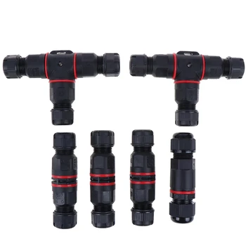 

IP67/IP68 Waterproof connector T Shape 2/3Pin Cable Wire Gland Sleeve connector quick connect waterproof connector