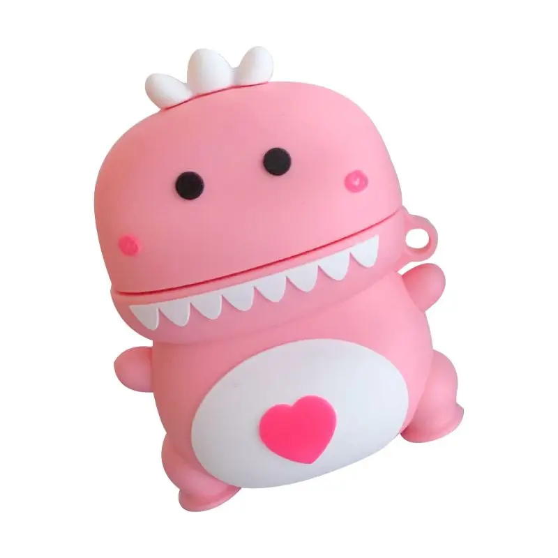 

Soft Silicone Dinosaur Pattern Love Heart Protective Case Shockproof Cover Skin Protector for Airpods 1/2 Charging Box Parts