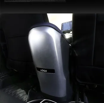

Decorated Silver Carbon Fibre Center Armrest Back Side Anti-Kick Air Outlet Pad For Toyota CHR IZOA AA553
