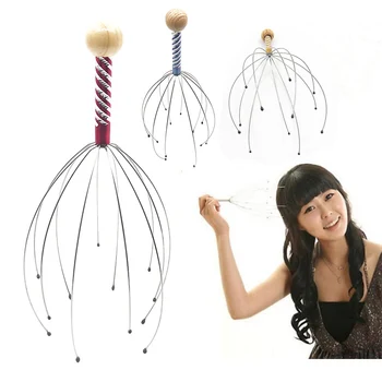 

Body Roller Anti-stress Tens Pain Relief Octopus Head Scalp Neck Stress Release Relax Massager Claw Face Skin Care Lift Tools