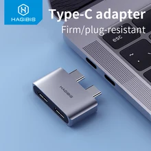 Адаптер типа с hagibus, USB C conventer, разъем для защиты интерфейса передачи данных, Thunderbolt 3, для Macbook Pro Air Адаптер типа с hagibus, USB C conventer, разъем для защиты интерфейса передачи данных, Thunderbolt 3, для Macbook Pro Air