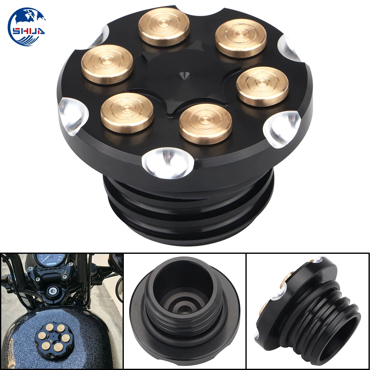 Motorcycle Fuel Gas Tank Oil Cap Aluminum Cover For Harley Dyna Fat Bob Fxdf Road King Flhr Softail Custom Fxstc Sportster 10 Fuel Caps Aliexpress