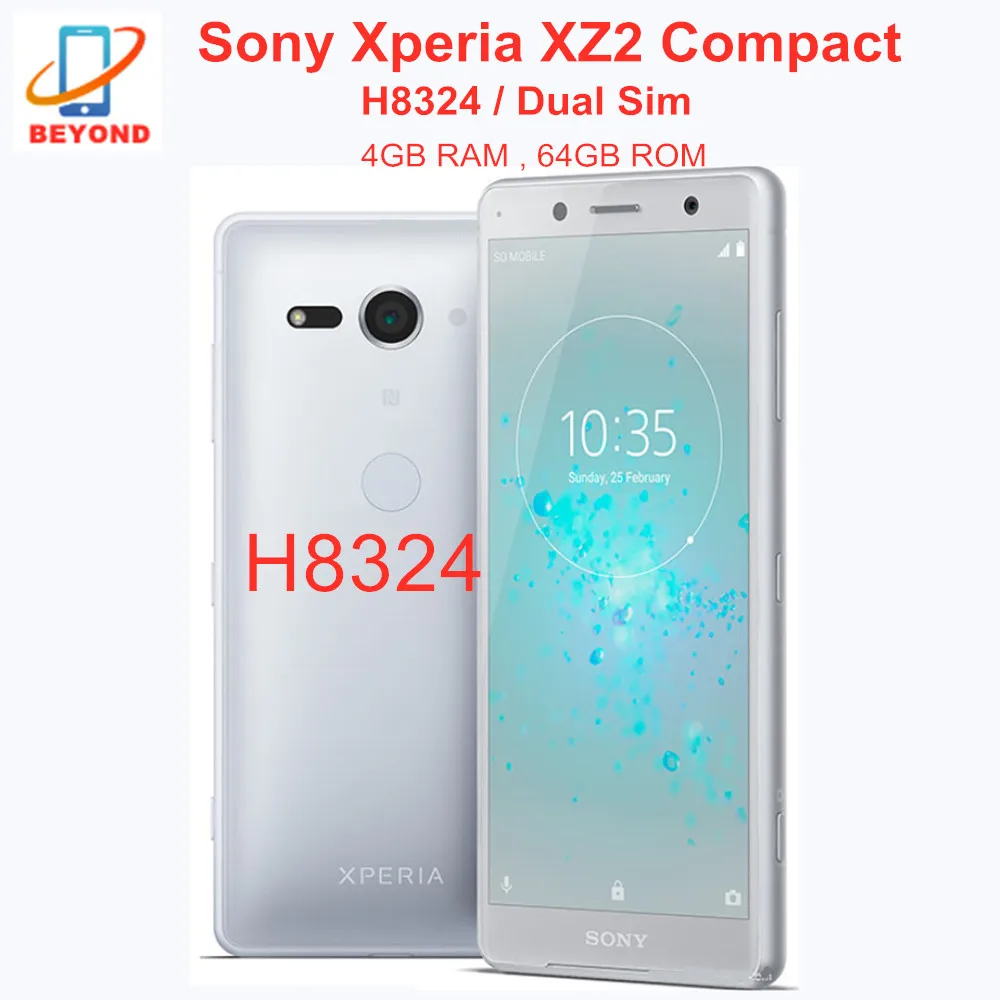 Sony Xperia XZ2 compacto H8324 Dual Sim teléfono móvil 4G LTE 5,0 Snapdragon 845 Octa Core 4GB RAM 64GB ROM NFC teléfono móvil Original
